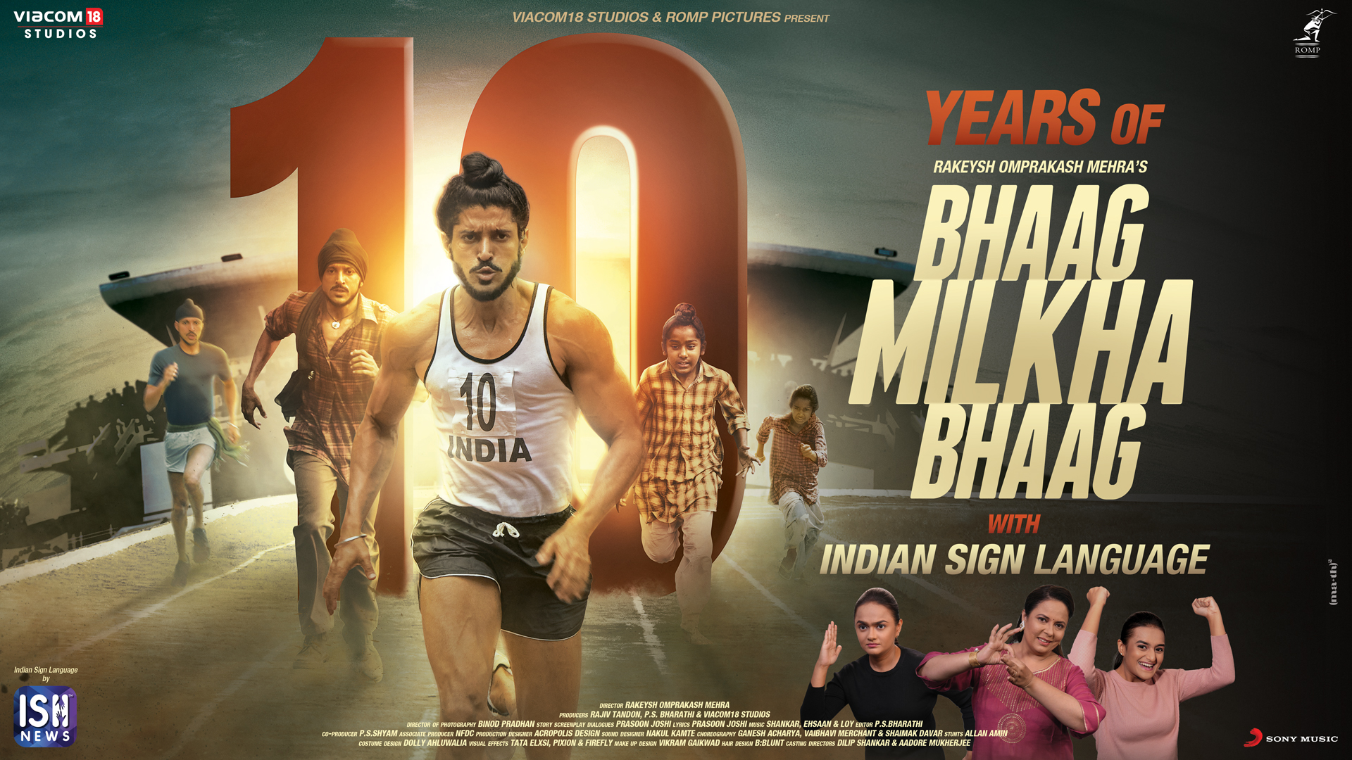 Poster of Bhaag Milkha Bhaag with Indian Sign Language